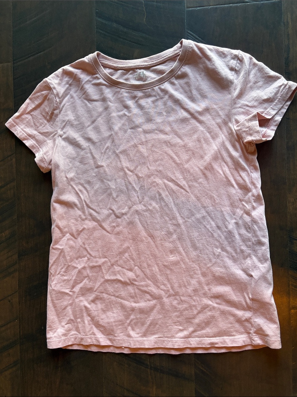 H&M Light Pink Short Sleeve Crewneck Tee